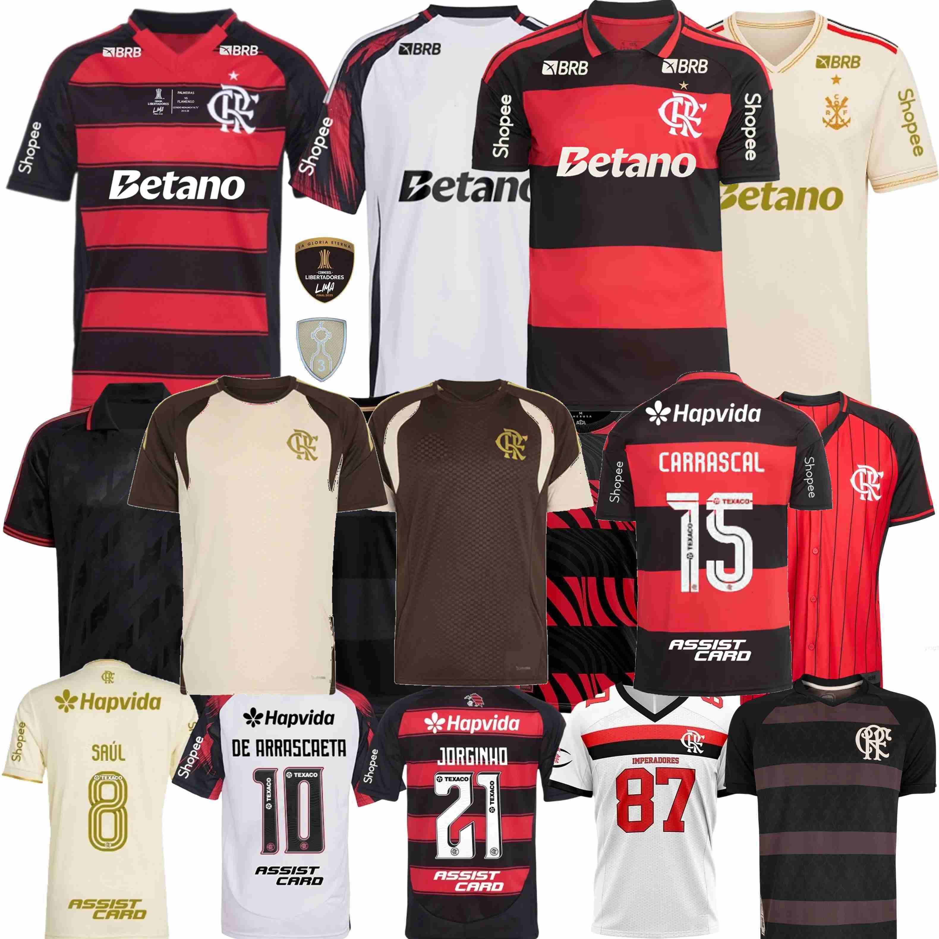 CR Flamengo Soccer Jerseys 2025 2026 2027 ZICO DANILO DE ARRASCAETA DE LA CRUZ SLINO BHENRIQUE SAUL PEDRO JORGINHO LORTIZ EROYAL ZICO PLATA 25 26 foot