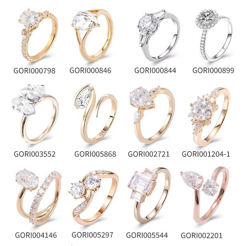 Hot Fashion Style Jewelry Moissanite Hip Hop Solid Silver Vvs Moissanite Silver S925 Ring