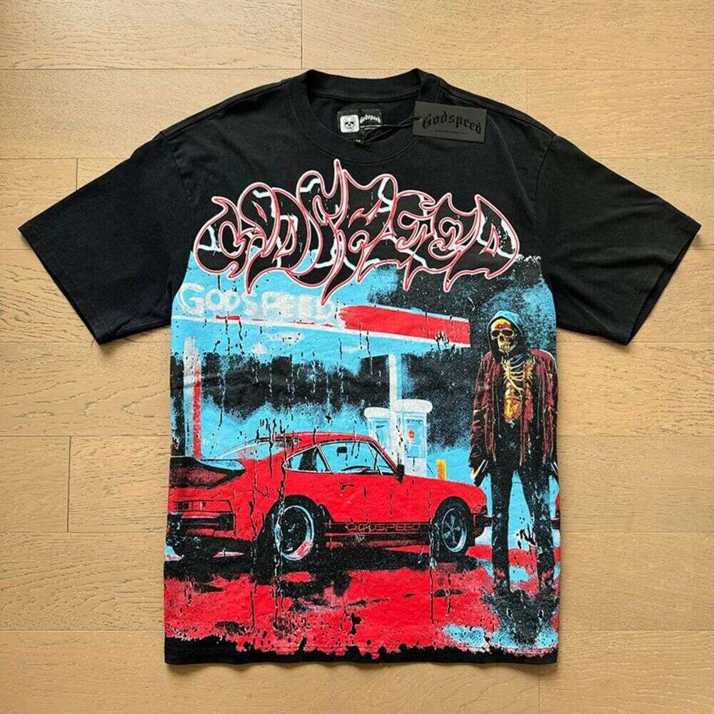 Goodspeeds Shirt Designer Men's T Shirt Y2k Shirts God Speeds High Quality Womens Hip Hop Letter Graphics Print Baggy Casual Harajuku Gothic Short Sleeves 55F