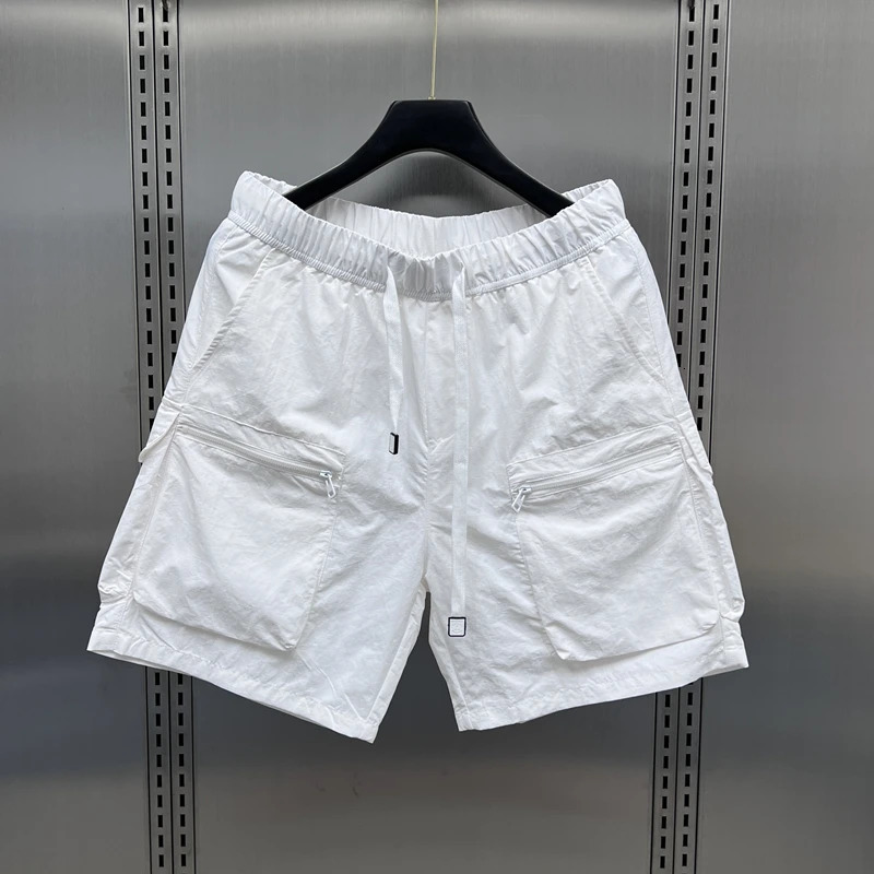 Summer Mens Sport Workout Shorts Quick Dry Athletic Shorts Lightweight Running Shorts Pockets Gym Beach Pants 260421
