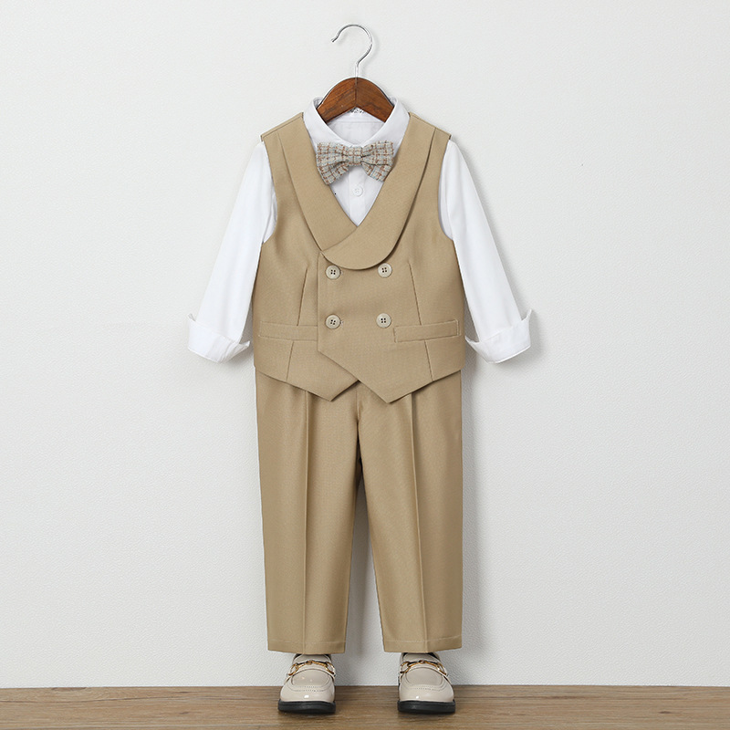 Boys suits autumn and winter flower childrens dresses performance clothes English baby one year old 260302