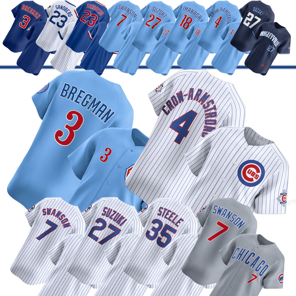 Alex Bregman chicago Baseball Jerseys Cub Jersey Pete Crow-Armstrong Shota Imanaga Matt Shaw Dansby Swanson Seiya Suzuki Ian Happ Colin Rea Assad Sosa