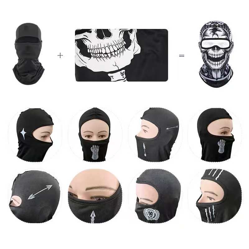 Customizable logo riding mask high quality Balaclava hat windproof and sunproof breathable full-face ski mask motorcycle hood manufacturer wholesaler