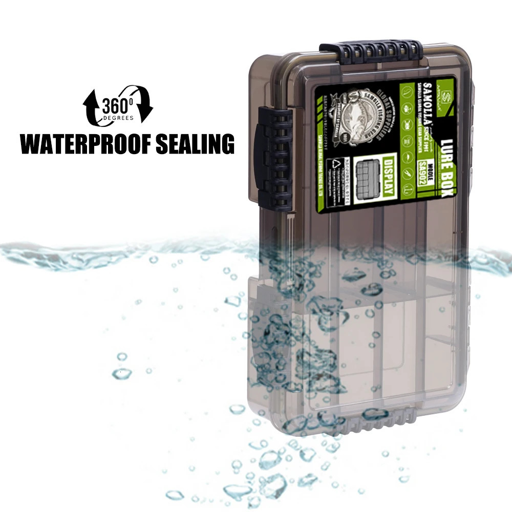 SAMOLLA Large Waterproof Fishing Tackle Box Fish Hook Lure Bait Storage Case Portable Gear Accessorie 260421