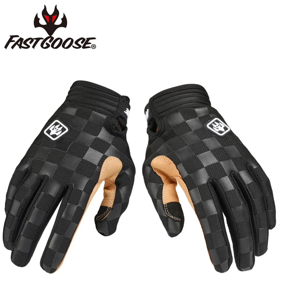 FASTGOOSE Retro Rider Motocross Racing Gloves Moto BMX ATV MTB Off Road Motorcycle Mountain Bike Cycling Competitio Glove 260421