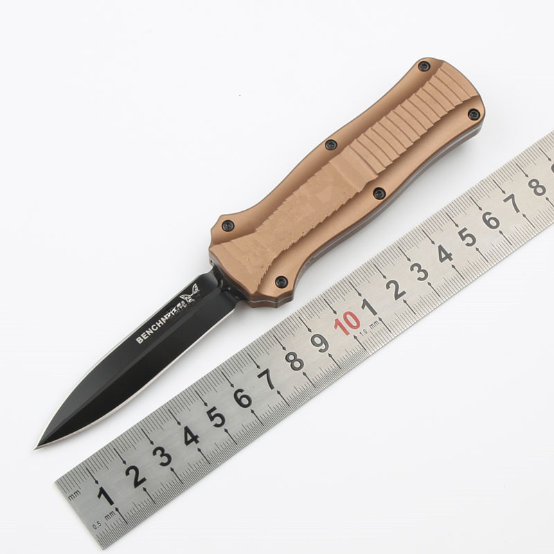3300mini Outdoor High Hardness Mini Folding CNC Aluminum Alloy 6061 Titanium Coated Wilderness Survival Camping Sharp Portable Knife