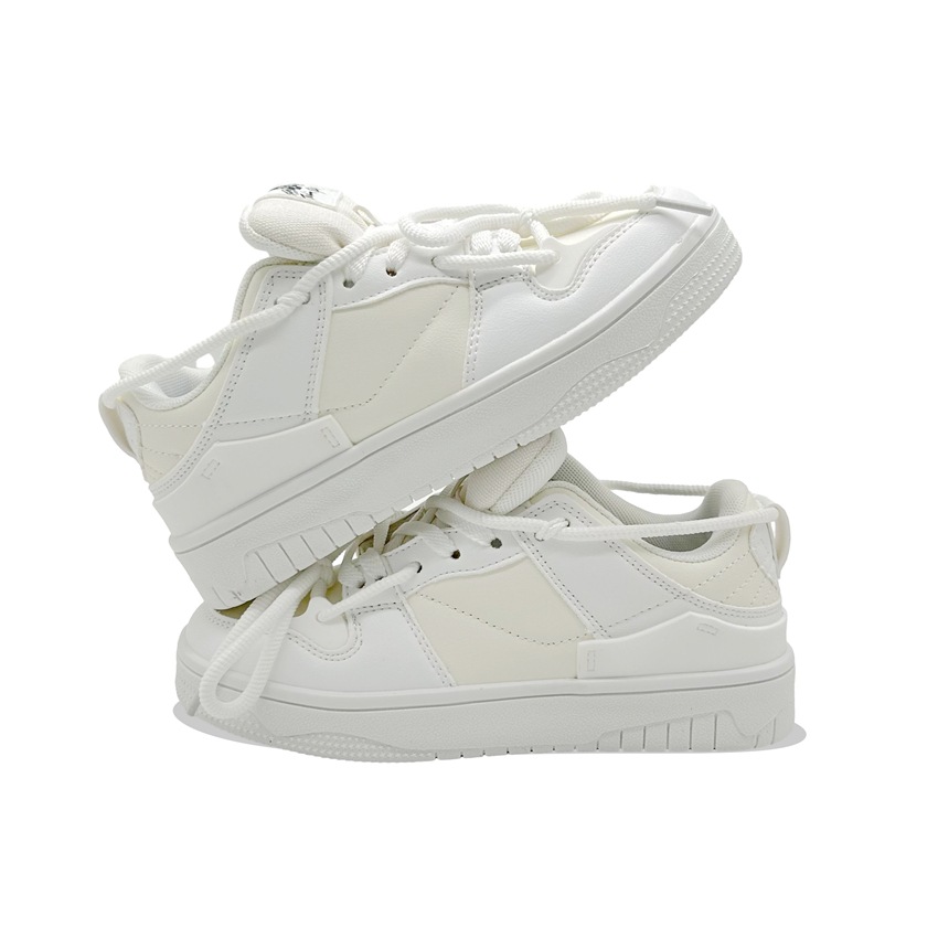 chao xiao bai Free shipping Colorblocked Couple's Casual Athletic Footwear | All-Match Men & Women Thicksoled Boards