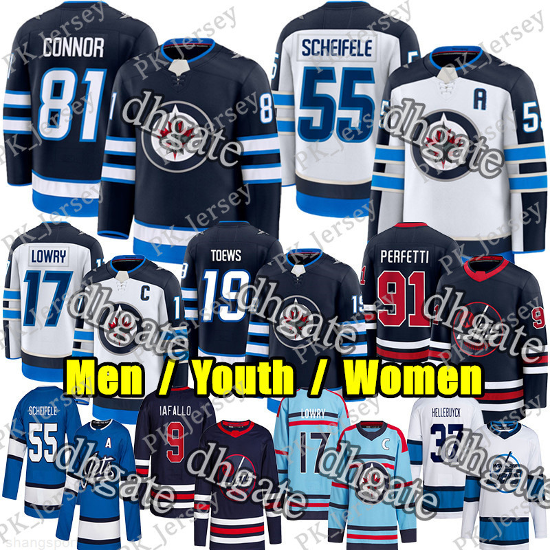 55 Mark Scheifele winnipeg hockey jersey 17 Adam Lowry Kyle Connor Jonathan Toews Luke Schenn Alex Iafallo Hellebuyck Barron Josh Morrissey Cole Perfe