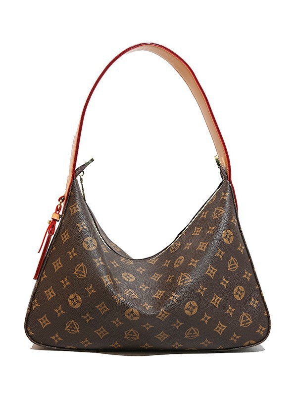 Free shipping 2026 Luxury Inspired Monogram Canvas Hobo Bag | Classic Print Underarm Purse - view 8