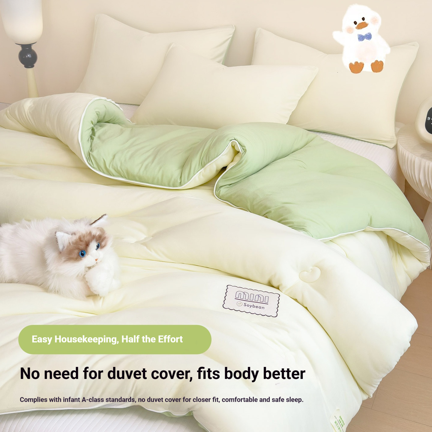 Class A Soybean Fiber Core All-Season Universal Student Dormitory Spring Autumn Warm Winter Single and Double Cotton Quilt