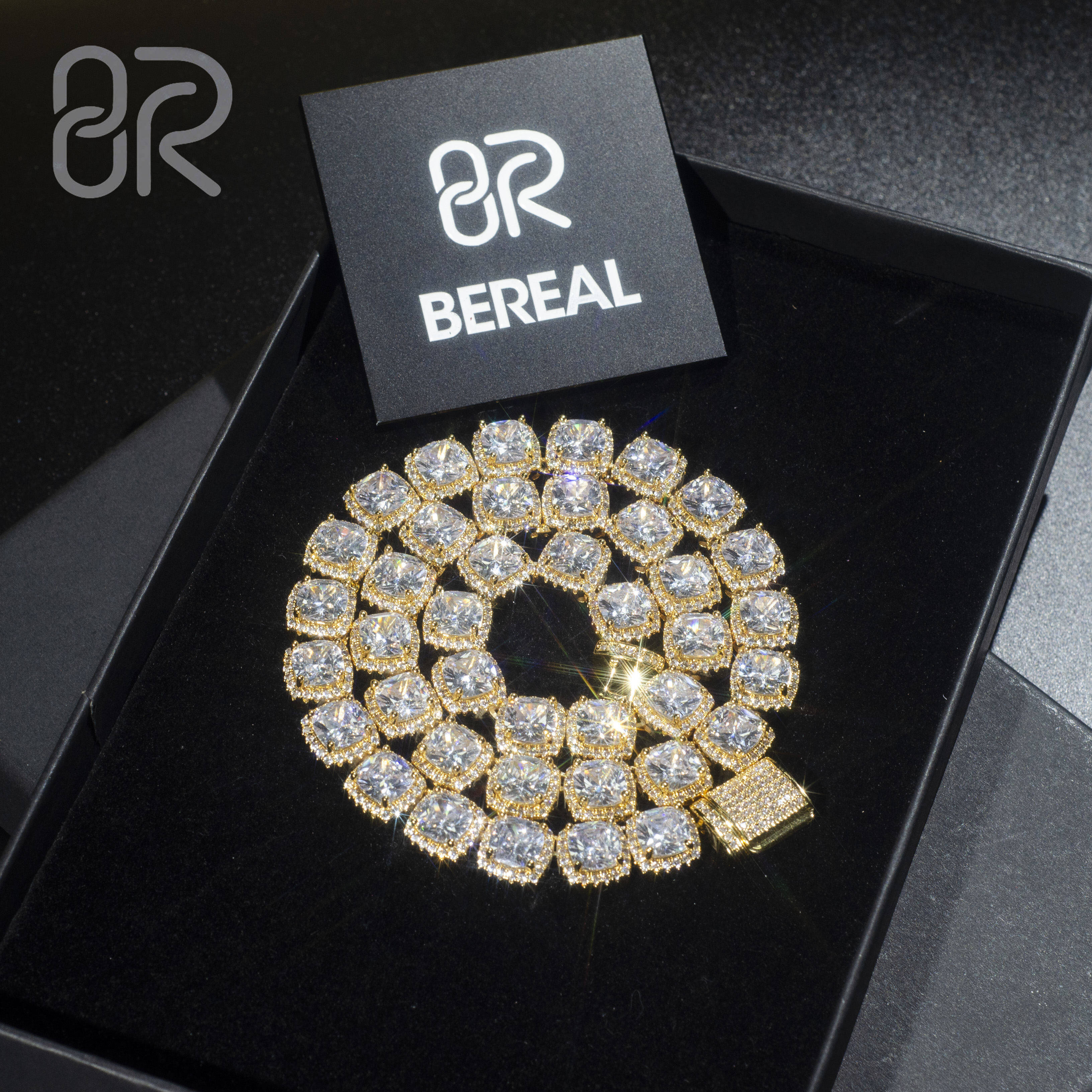 Hot Selling Gold Plated Vvs Moissanite Tennis Chain Necklace Pass Diamond Tester Baguette Cut 925 Silver Hip Hop Bracelet
