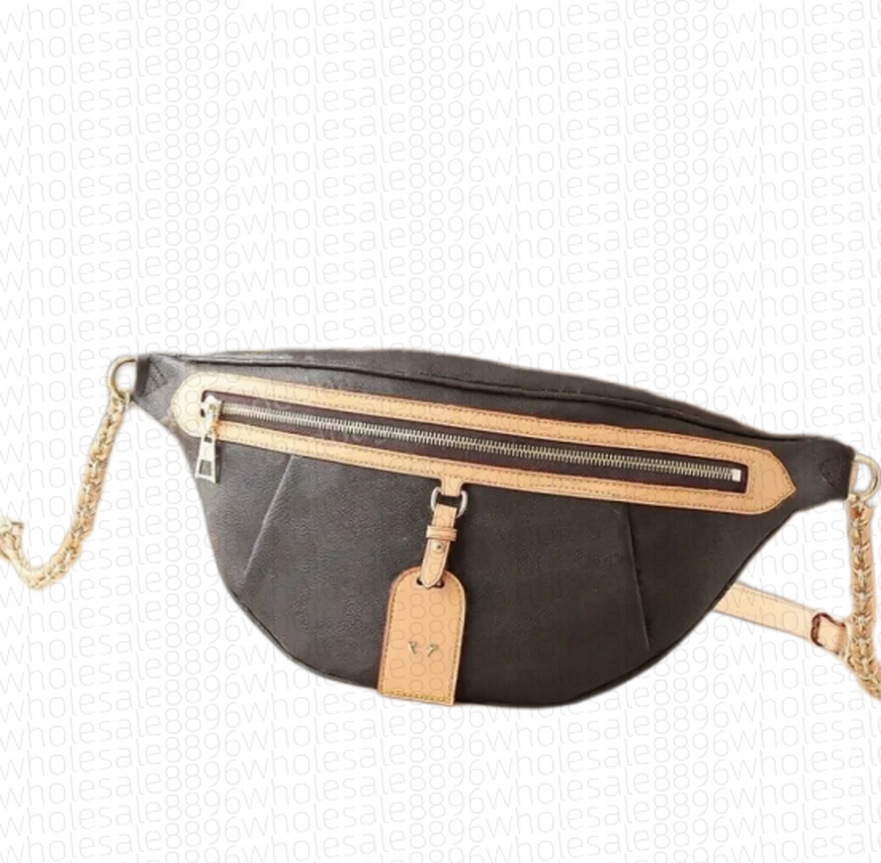 Designer Waist Bags Women Fanny pack Brown Flower Bumbag Mens Bags Leather Luxurys Crossbody Purses 46784 46837 14353 High Rise High Quality