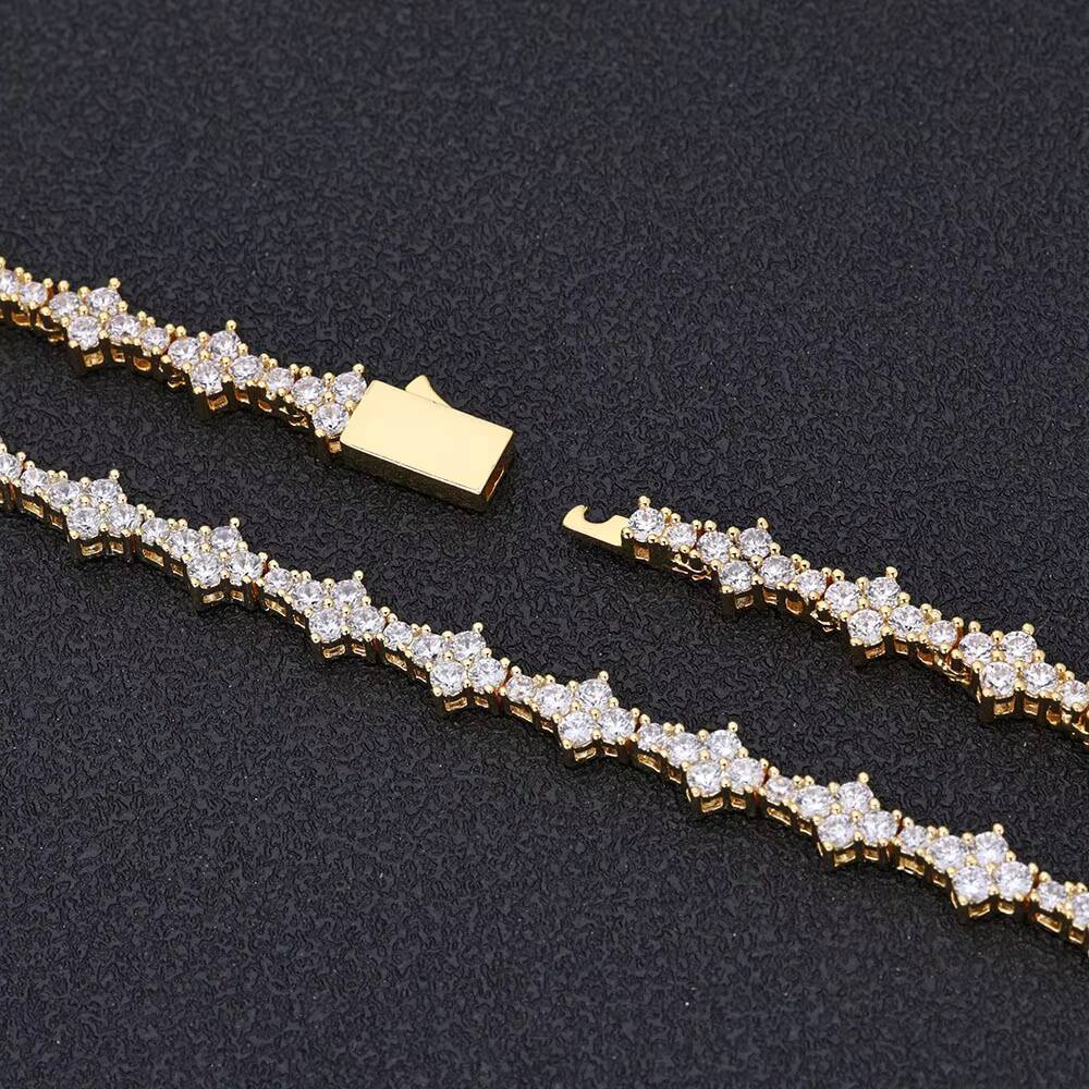 NUOYA Hip Hop Bracelet 65mm 925 Silver Tennis Chain Bracelet High Quality Jewelry for Women Customizable - view 7