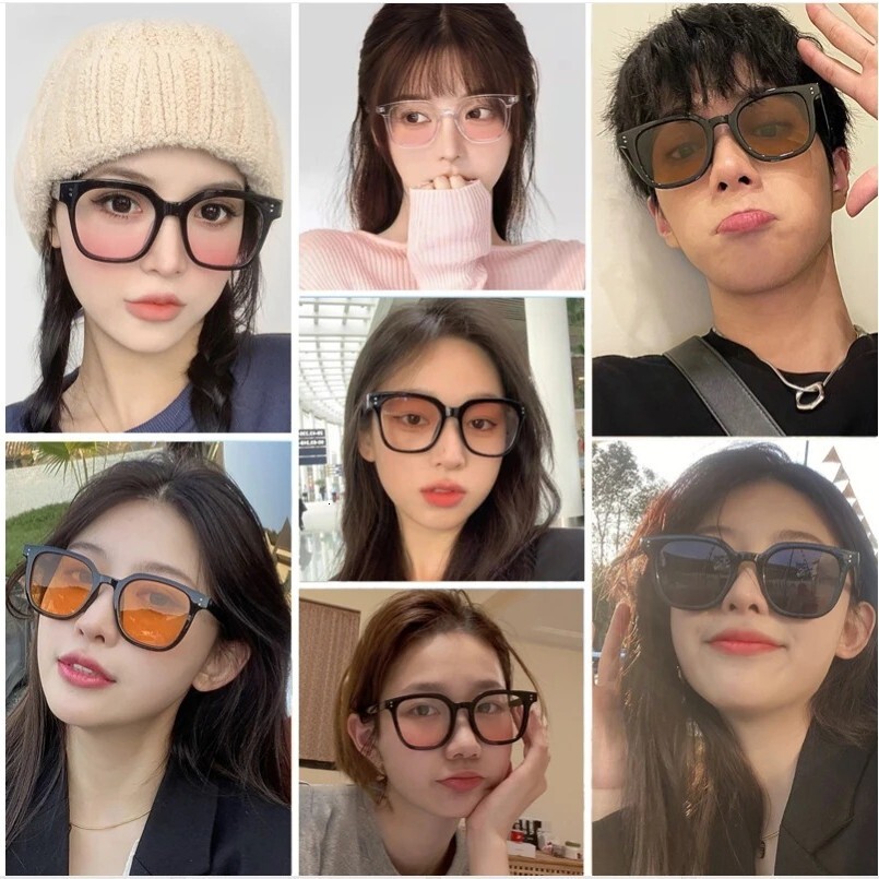 New Fashionable and Unique Internet Celebrity Trend Sunglasses for Women, Blush-Colored, UV and Blue Light Protection, Wholesale