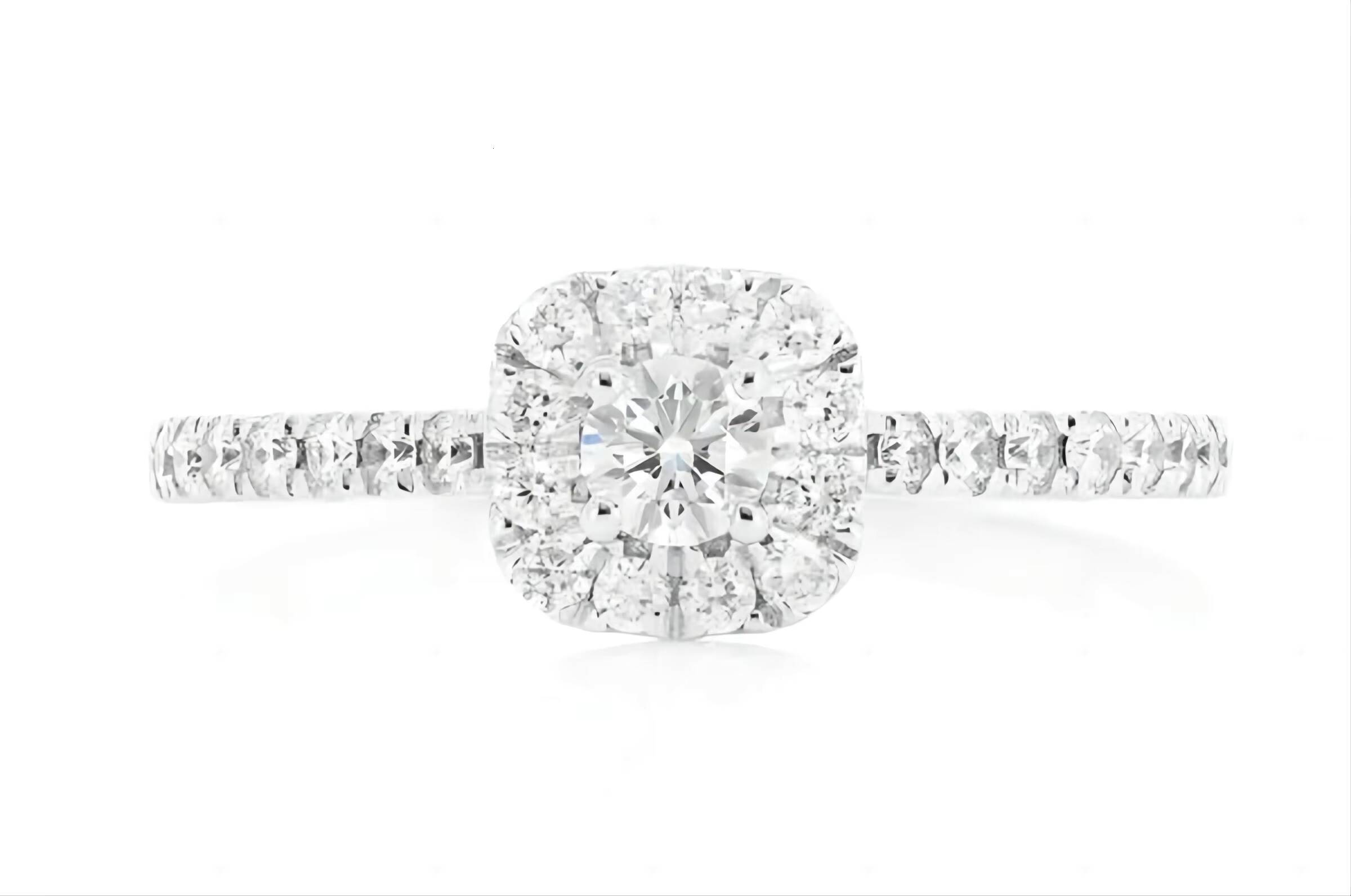 Hot Sale 14K Gold Engagement Ring Pass Diamond Test Cushion Cut Lab Grown Diamond Wedding Rings Jewelry for Women