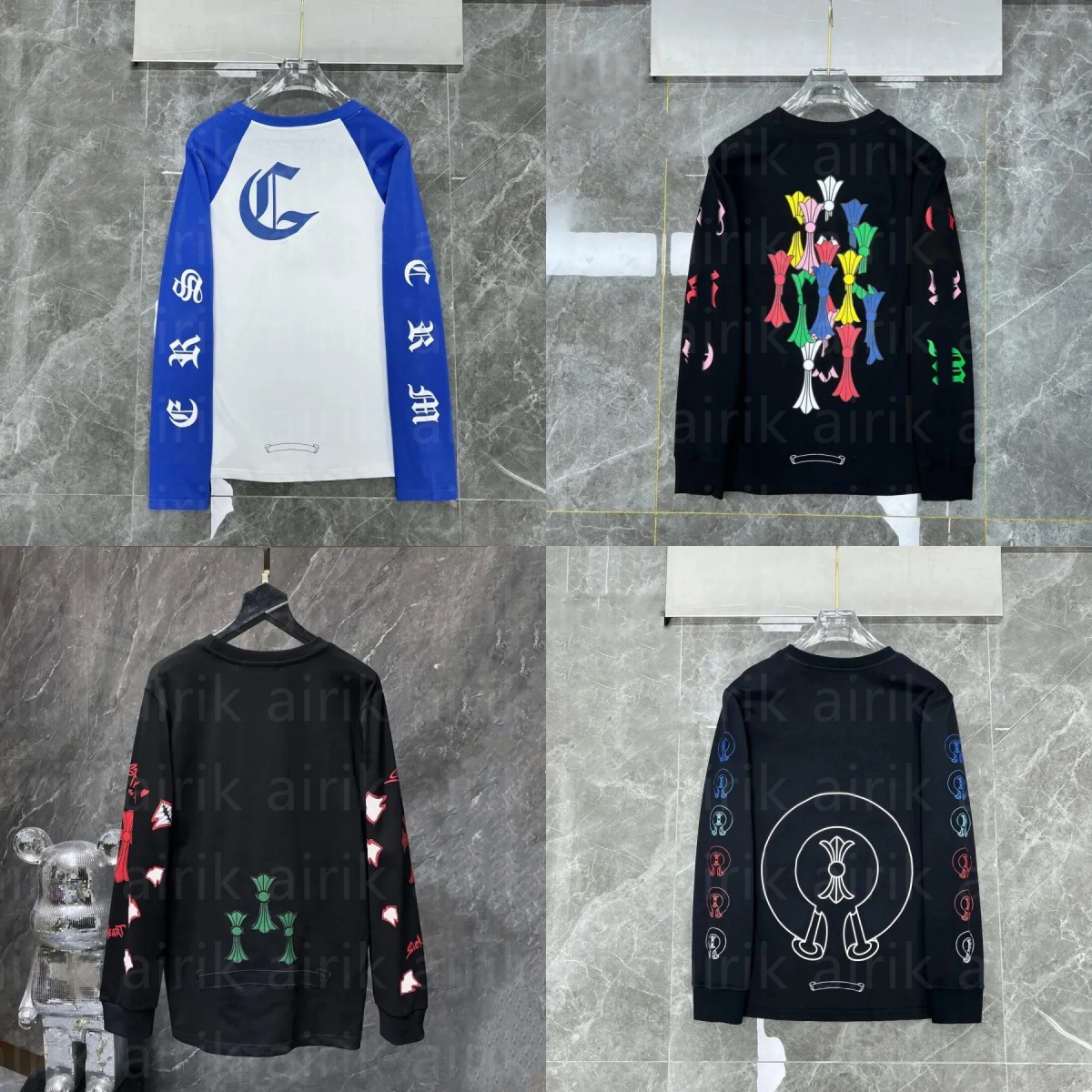 2026 Christmas gift shirt Designer Men Women Shoe Shirts Printed T-Shirts Spring And Summer Long-Slved Sweatshirts High Street Sanskrit Printed fashion