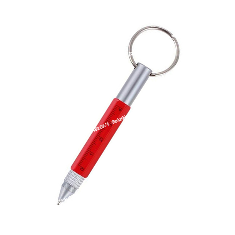 Multifunctional Mini Metal Ballpoint Pen Outdoor Tool Pen Screwdriver Keychain Short Scale Pens