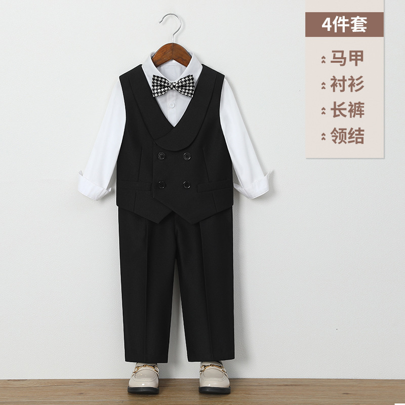 Boys suits autumn and winter flower childrens dresses performance clothes English baby one year old 260302