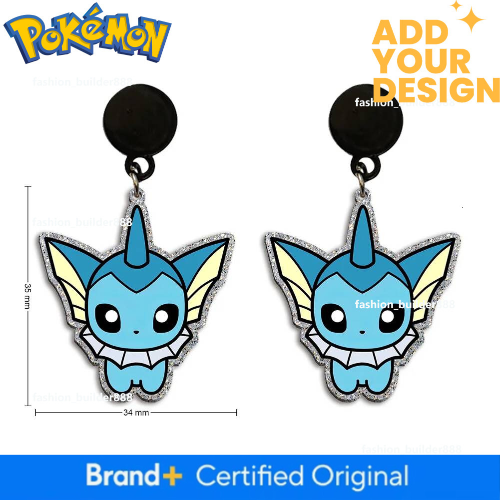 Pokemon Eevee Evolution Acrylic Drop Earrings Lightweight Cartoon Jewelry For Fans Party Holiday Gift