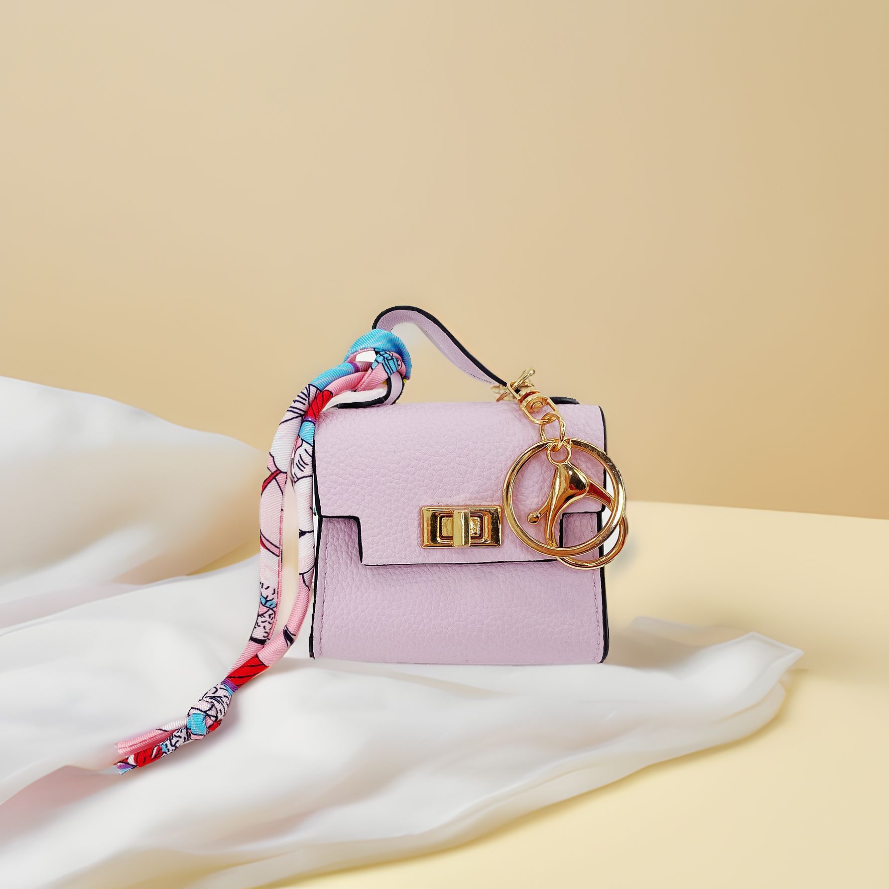 Mini Kelly Bag Pendant Cute Bluetooth Earphone Bag High-end Leather Creative Keychain Pendant