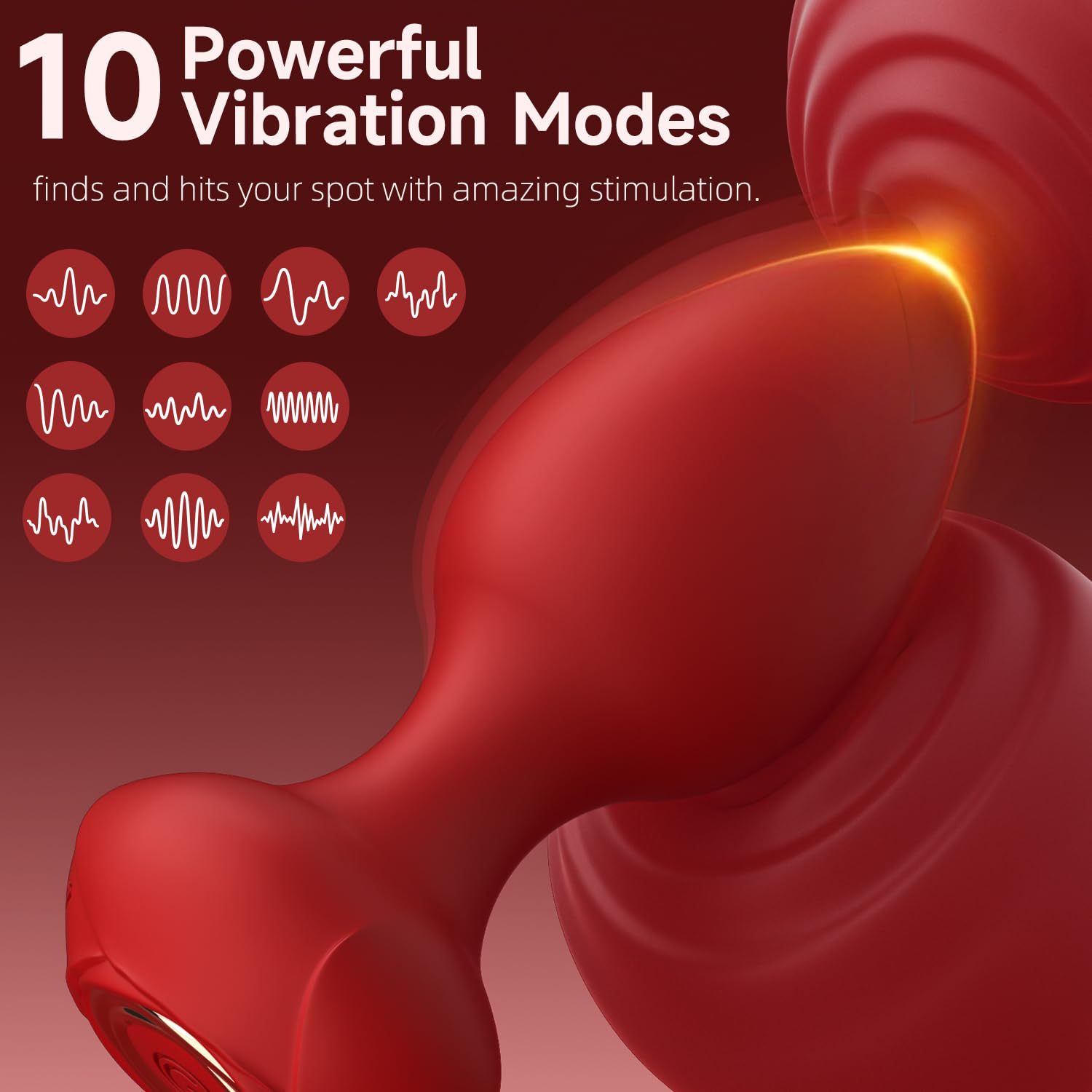 10-frequency remote control vibrator, anal plug, rose, backyard stimulation, masturbation device for men and women, sex products