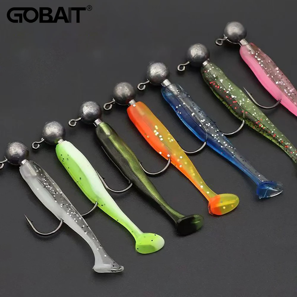 14PCS Gear Kit 10PCS Soft Lure 55cm 7cm 10cm T Tail Worm 4PCS Jigging Head Hook 3g 5g 10g Metal Jig Fishing Pesca Swimbait Bait 260421