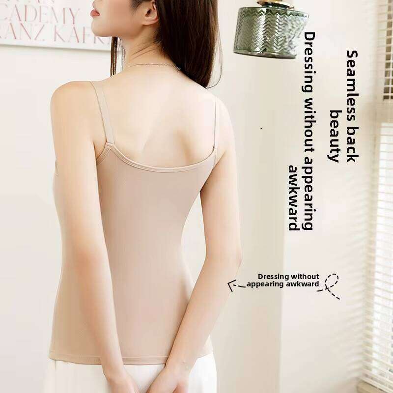 1729 Plus-Size Nursing Camisole Straps Postpartum Feeding Viscose Solid Pattern Base Layer For Chubby Girls Women's Tank Top