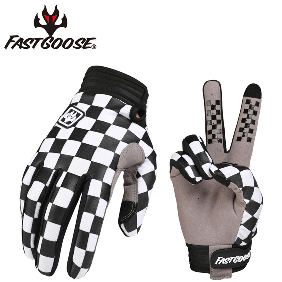 FASTGOOSE Retro Rider Motocross Racing Gloves Moto BMX ATV MTB Off Road Motorcycle Mountain Bike Cycling Competitio Glove 260421