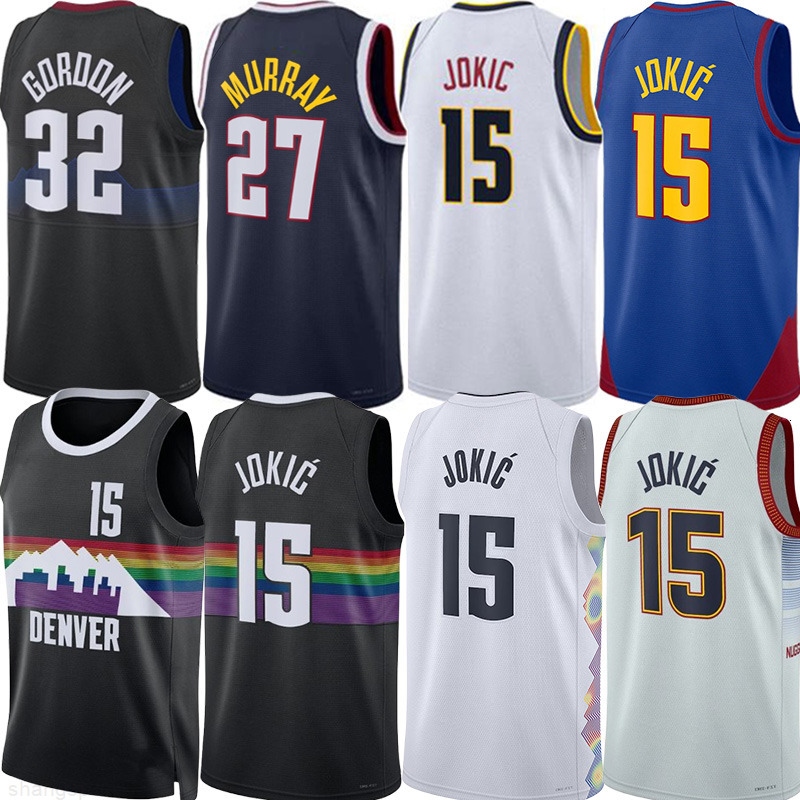 25 26 Jokic DEN Basketball Jerseys Nugget Jamal Murray Aaron Gordon Christian Braun Cameron Johnson Peyton Watson Bruce Brown Jonas Valanciunas City J