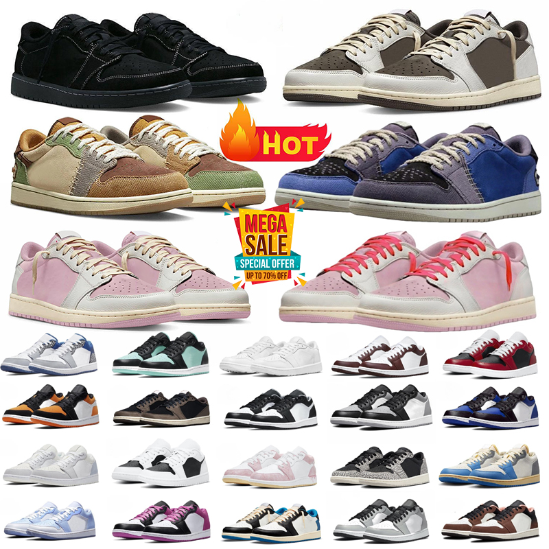 designer 1s Low men Basketball Shoes Golf Black Olive Wolf Grey Sail Black UNC Panda Womens outdoor sports sneaker 36-46