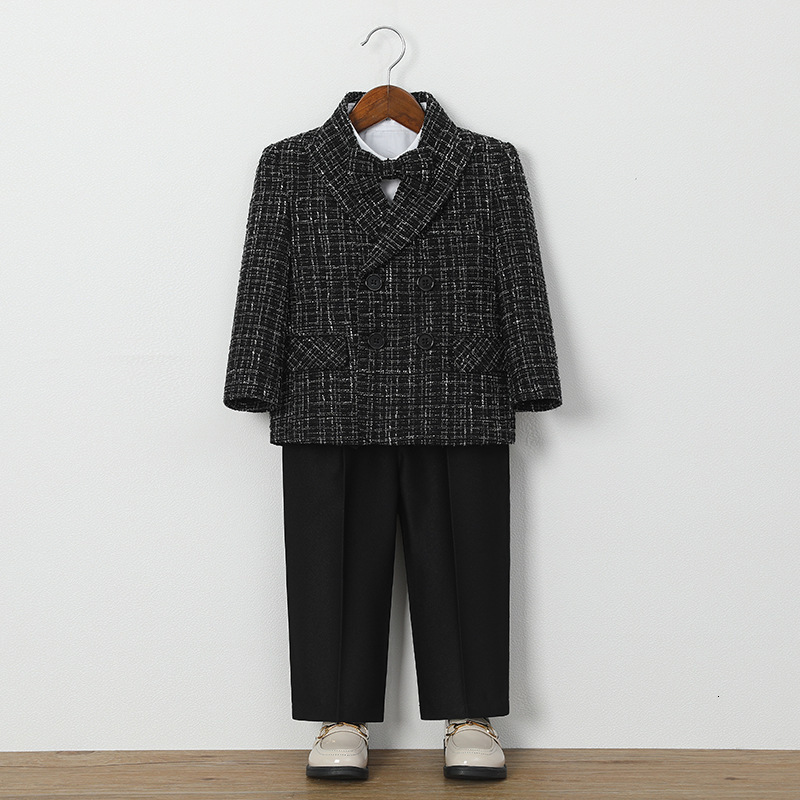 Boys suits autumn and winter flower childrens dresses performance clothes English baby one year old 260302