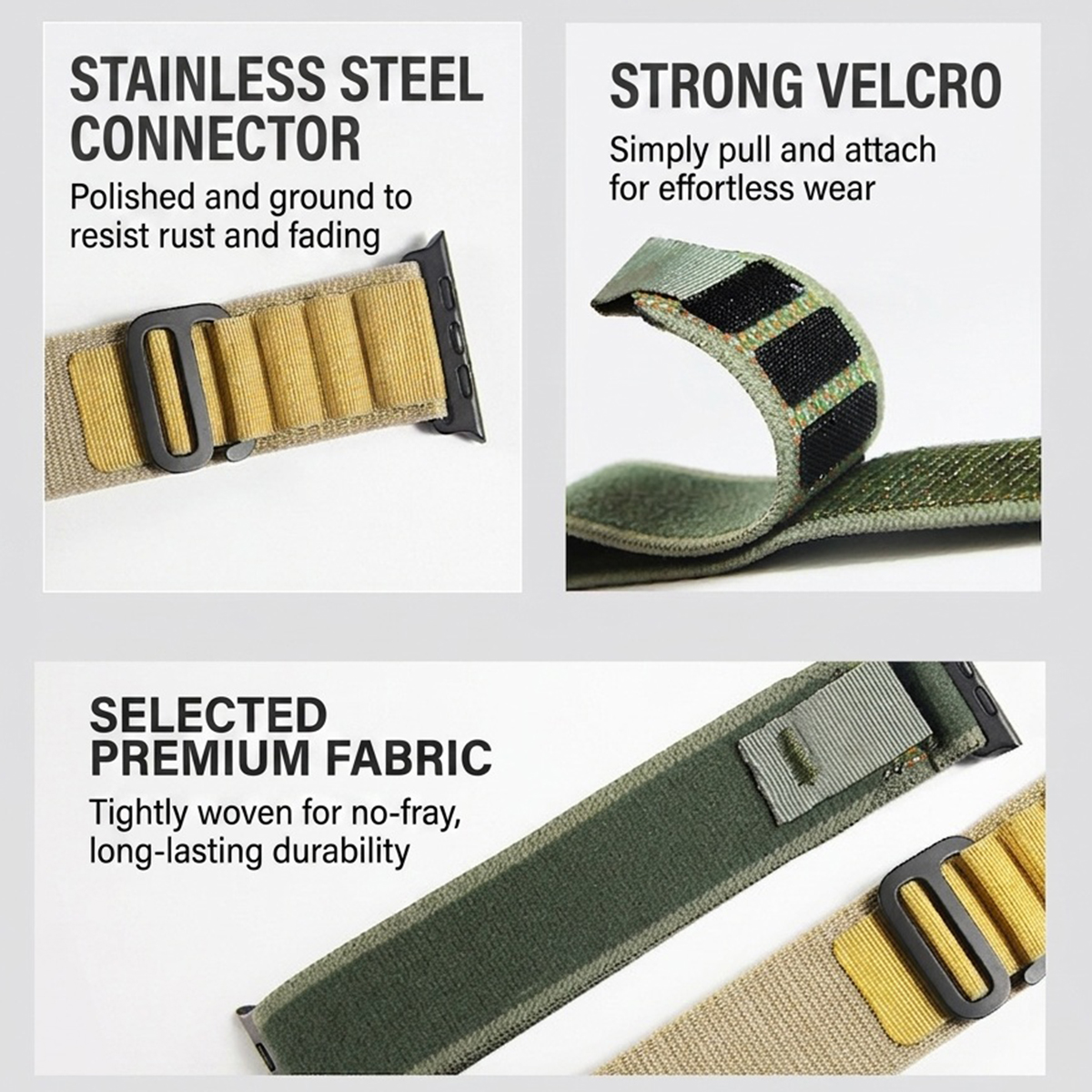 Rugged Nylon Band Compatible with Apple Watch Series 1-11 SE Ultra 1/2, Alpine G-Hook & Trail Loop Sport Strap for iWatch 49mm 45mm 44mm 42mm 41mm 40m
