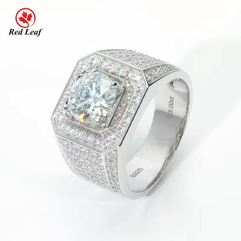 Redleaf White Gold Lab Grown Diamond IGI Certified 14k 18K Customized Unisex Wedding Ring DEF VVS VS Round Lab Diamond Party