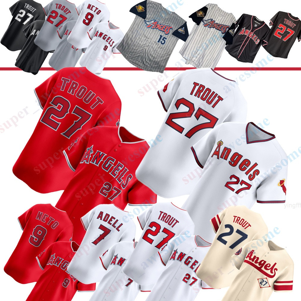 Mike Trout Angels Baseball Jersey Zach Neto Logan OHoppe Josh Lowe Anthony Rendon Jo Adell Kyren Paris Yusei Kikuchi Yoan Moncada Vladimir Guerrero Re