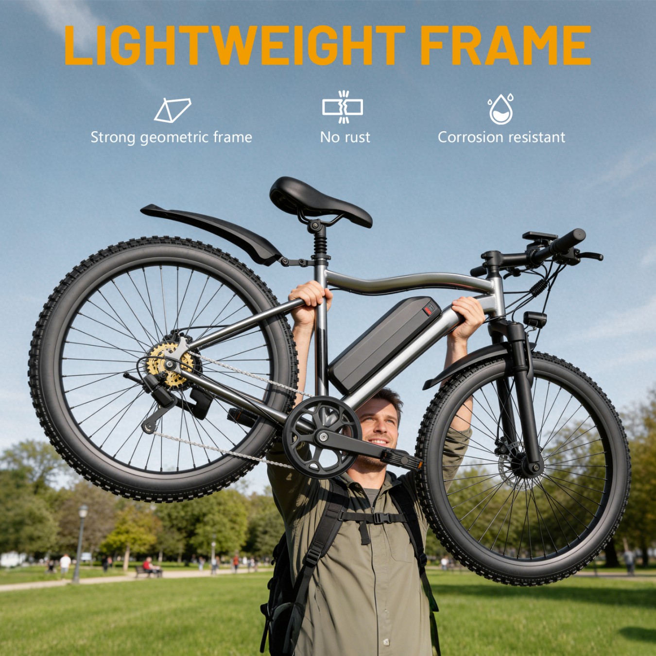 LIZIFLY G73 26 Inch Electric Mountain Bike Off-road 250W Adults E-Bike 48V 13AH Commuter Bicycle 60km Long range 25kmh