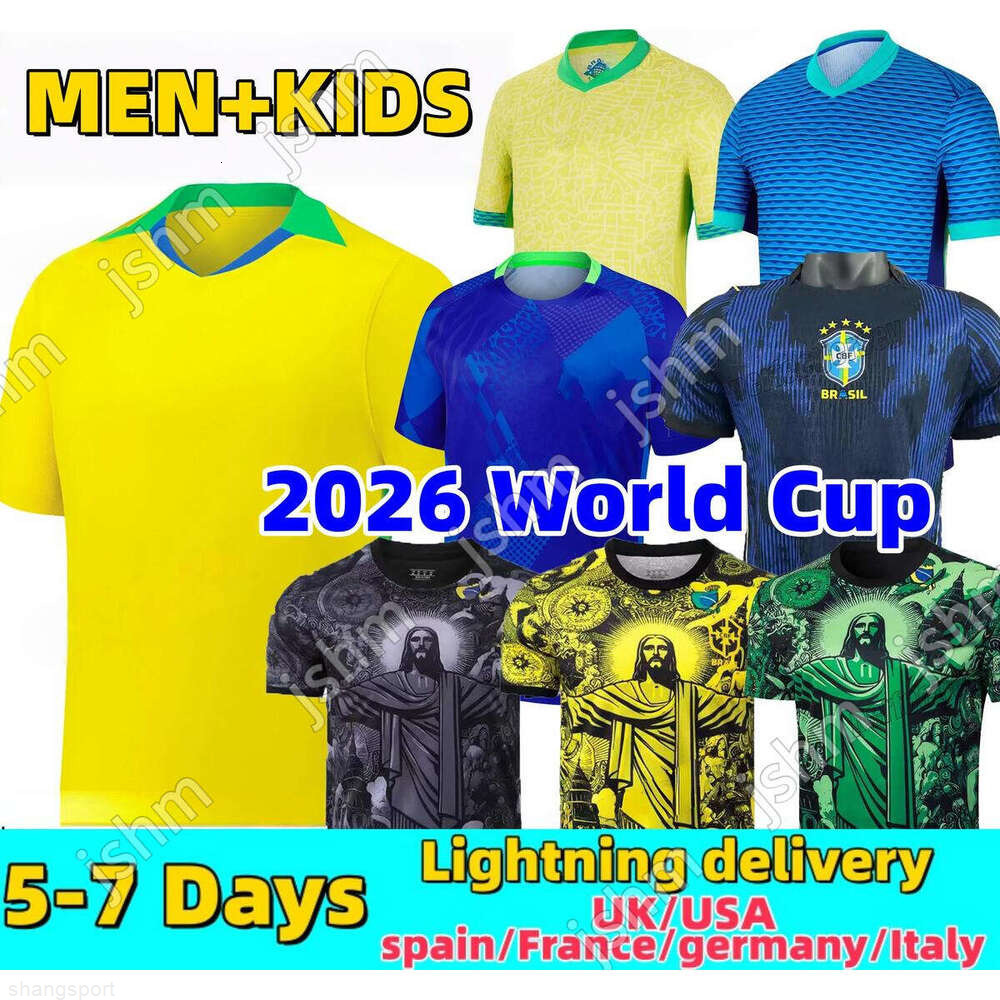 2025 2026 ENDRICK CASEMIRO BrAZiLs Soccer Jerseys RICHARLISON Camiseta RAPHINHA PAQUETA VINI JR RODRYGO Brasil Maillots Football Shirt 24 25 26 Men Ki