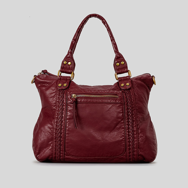 woven handbag in vintage punk style fashionable and trendy largecapacity tote bag y260209