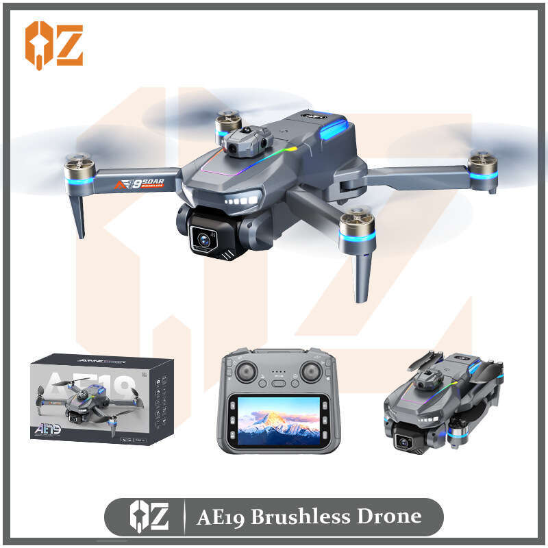AE19 Brushless Drone with Large Screen Remote Control, Obstacle Avoidance, Optical Flow Positioning, Long Endurance and HD Aerial Photography RC Aircr
