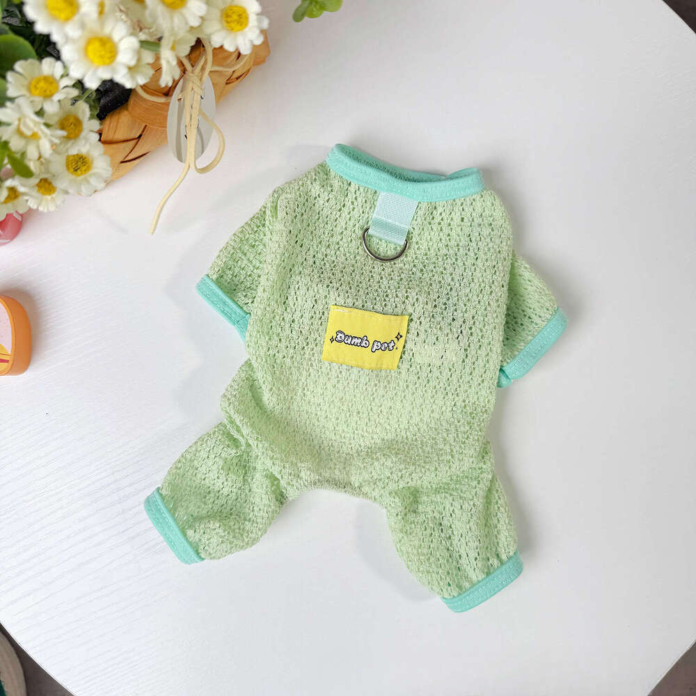 Famous brand Dog four legged clothing spring summer thin breathable hollow pet apparel cat clothes wholesale for Bichon Teddy Ragdoll cats pupakaIK