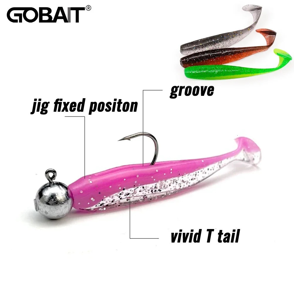 14PCS Gear Kit 10PCS Soft Lure 55cm 7cm 10cm T Tail Worm 4PCS Jigging Head Hook 3g 5g 10g Metal Jig Fishing Pesca Swimbait Bait 260421