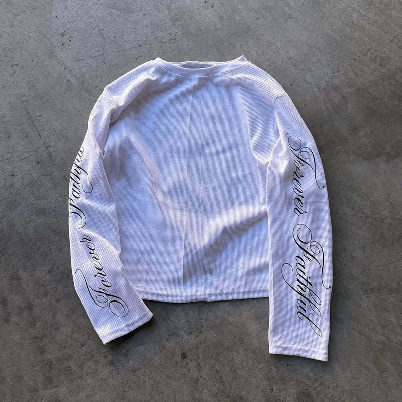 Spring American Retro Y2K Long Sleeve T-Shirt Casual round Neck Lightweight Breathable Top Letter Print Streetwear 260421 - view 3