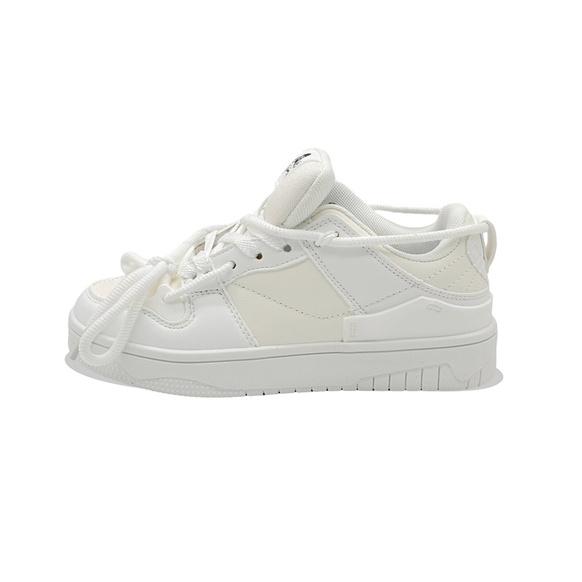 chao xiao bai Free shipping Colorblocked Couple's Casual Athletic Footwear | All-Match Men & Women Thicksoled Boards