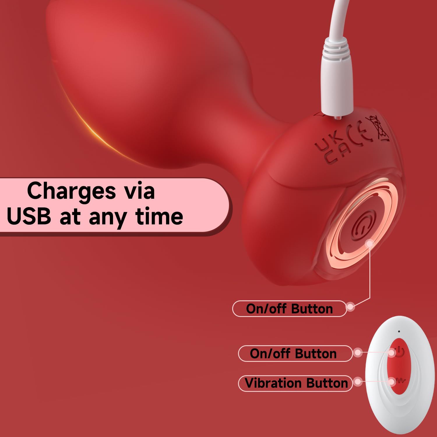 10-frequency remote control vibrator, anal plug, rose, backyard stimulation, masturbation device for men and women, sex products