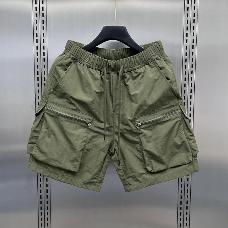 Summer Mens Sport Workout Shorts Quick Dry Athletic Shorts Lightweight Running Shorts Pockets Gym Beach Pants 260421
