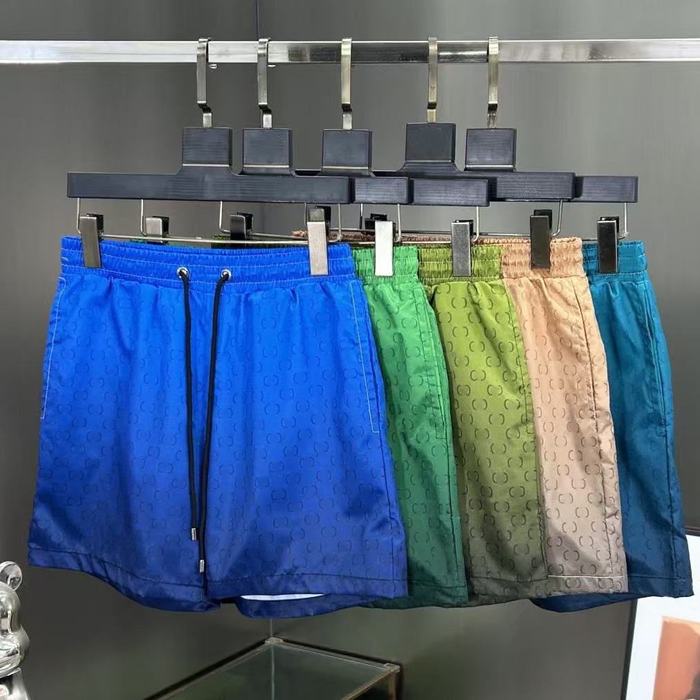 High quality designer men's shorts, quick drying G-letter gradient color presbyopia beach pants, daily casual elastic waist shorts