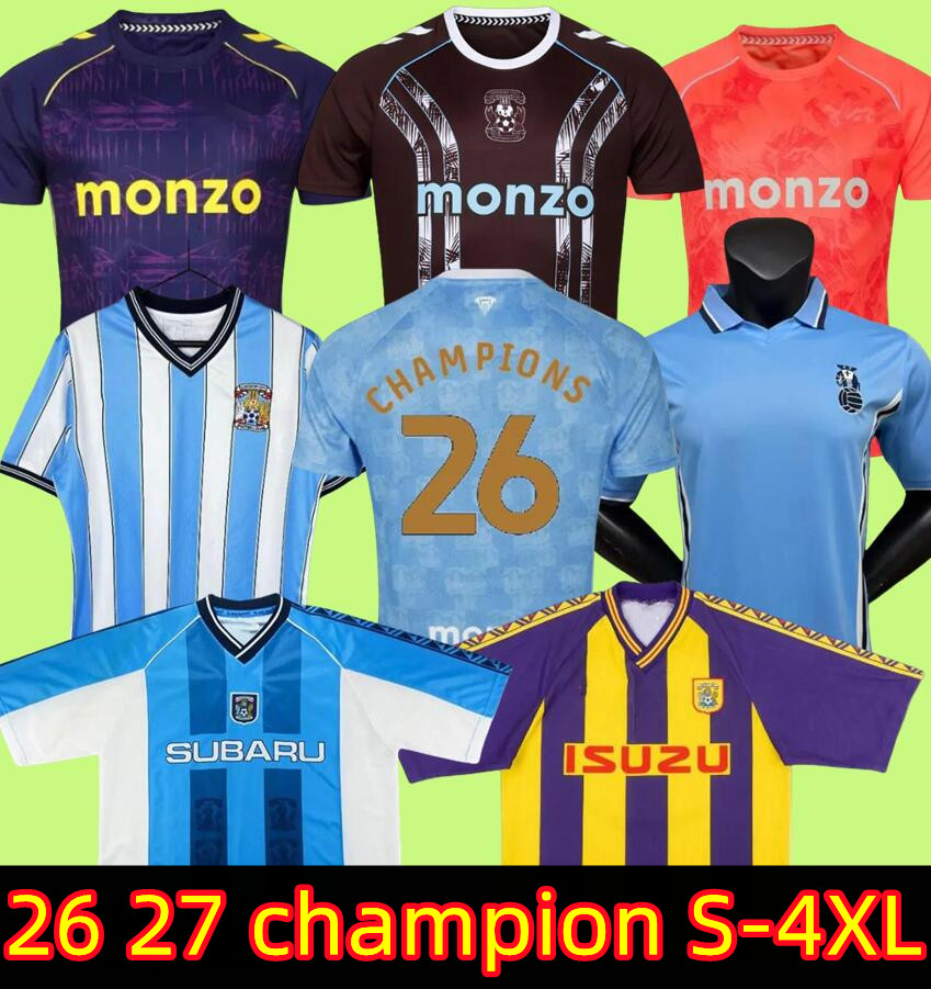 3XL 4XL 26 27 CoventryS City Soccer Jerseys champion 25 26 Rudoni Simms MASON-CLARK Wright Sheaf VAN EWIJK Eccles McALLISTER NILSSON BOATENG 1998 1999