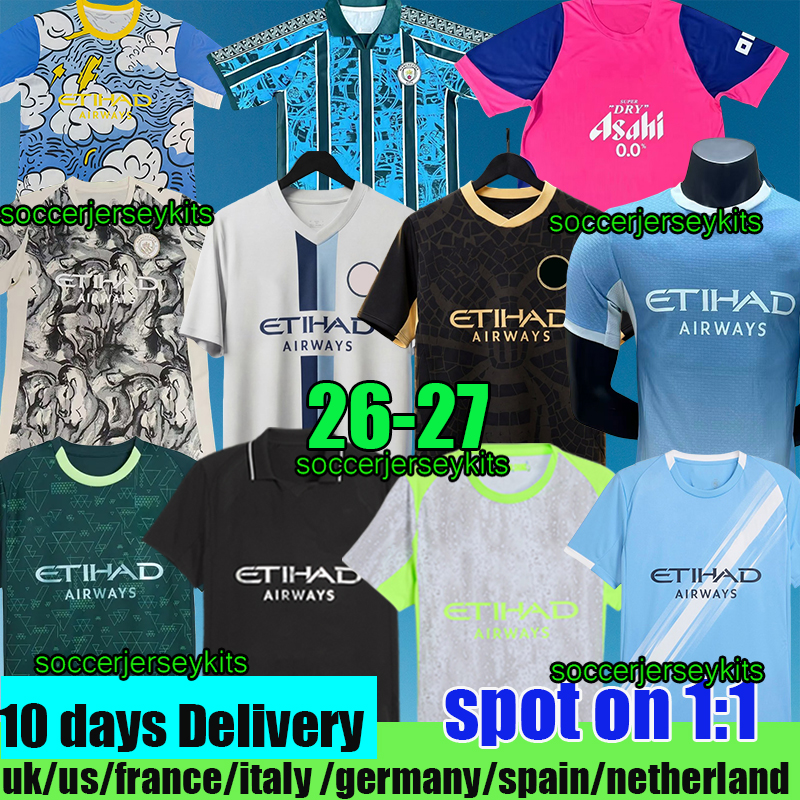 EA 26 27 man city jersey HAALAND MARMOUSH SOCCER JERSEY GREALISH MAN CITIES ALVAREZ player DE BRUYNE FODEN football tops shirt men top DOKU Mancheste rs