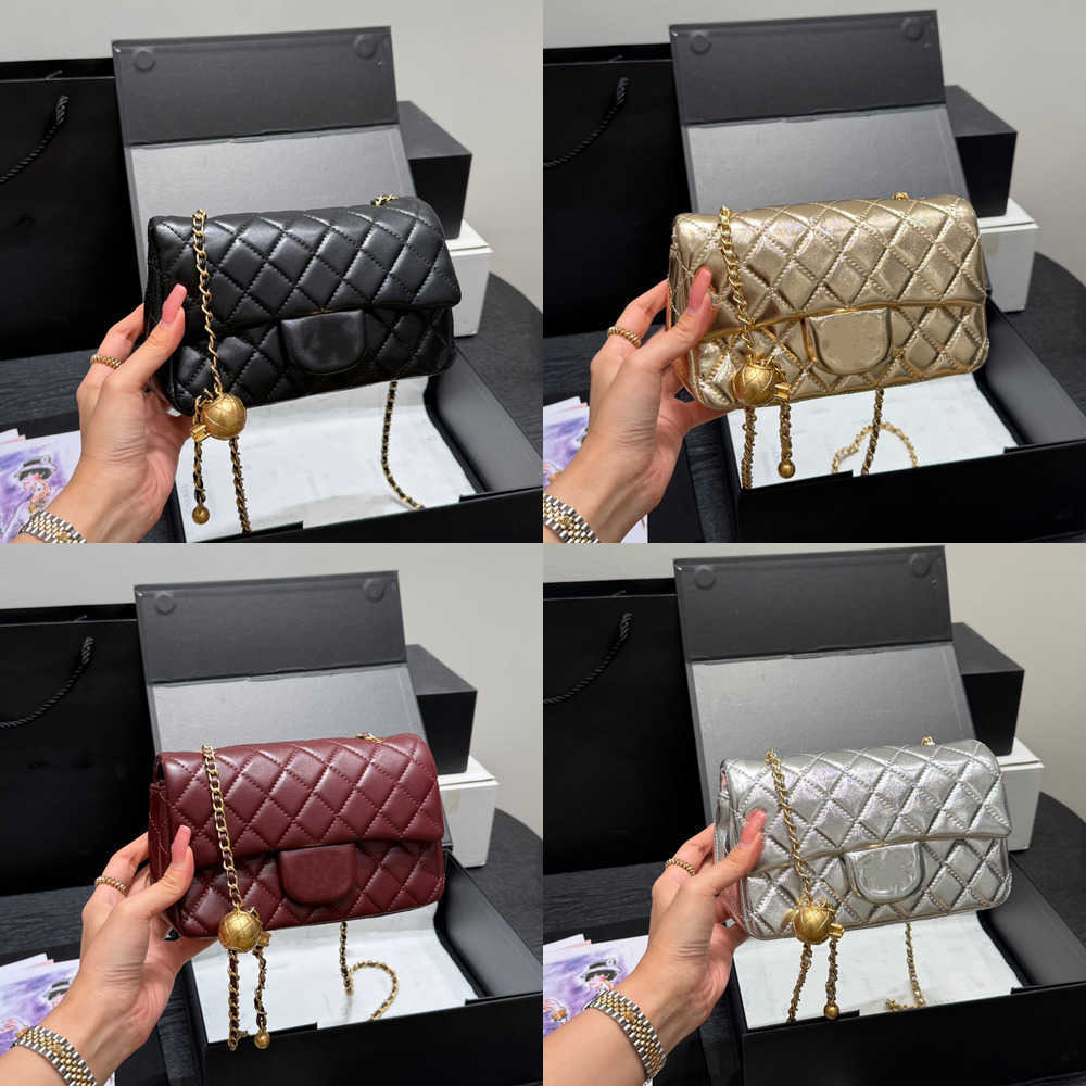CF 20cm Mirror bag High quality C o Handle Mini handle Shoulder bag 23k Kel Chain Bag Crossbody bag 19bag Postmans bag Designer bag 26c Turtle shell piano Makeup bag box