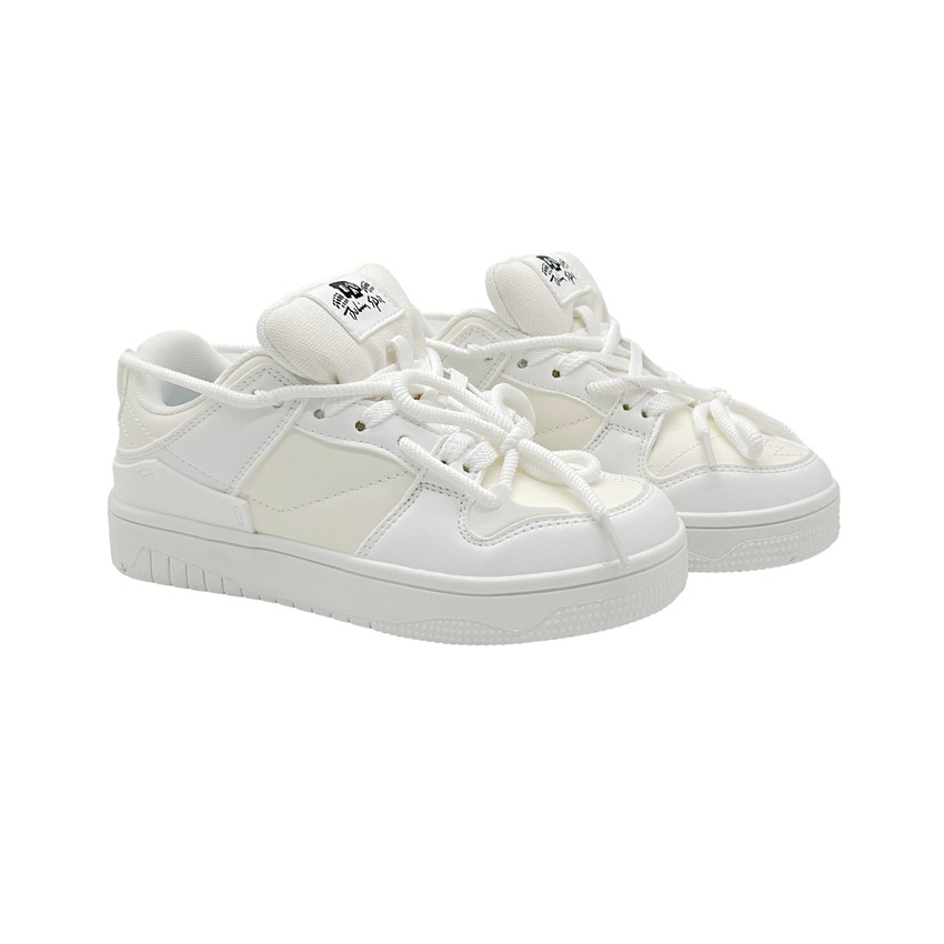 chao xiao bai Free shipping Colorblocked Couple's Casual Athletic Footwear | All-Match Men & Women Thicksoled Boards