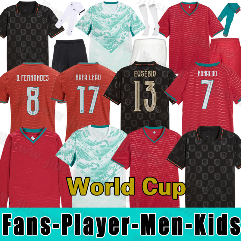 2026 27 World Cup portugals Ronaldo JOAO FELIX Portugal soccer jerseys 26 RUBEN NEVES Portuguese football shirt BERNARDO BRUNO FERNANDES kits kids equ